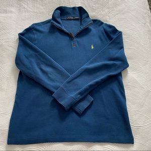 Men’s Polo Ralph Lauren Quarter Zip Pull-Over Sweater sz Medium